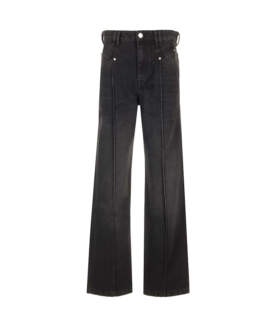 デニム・ジーパン Isabel Marant Jeans Nadege Isabel Marant Nadege High-Rise Straight-Leg Denim Jeans