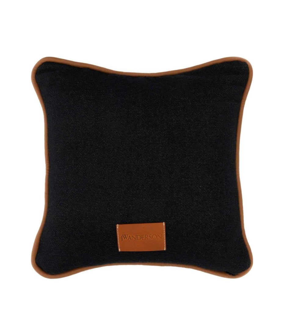 J.W. Anderson Two-toned Anchor-logo Cushion - Black