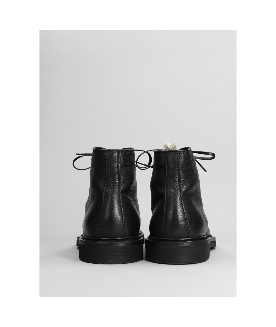 Officine Creative Hopkins Flexi 203 Ankle Boots In Black Leather