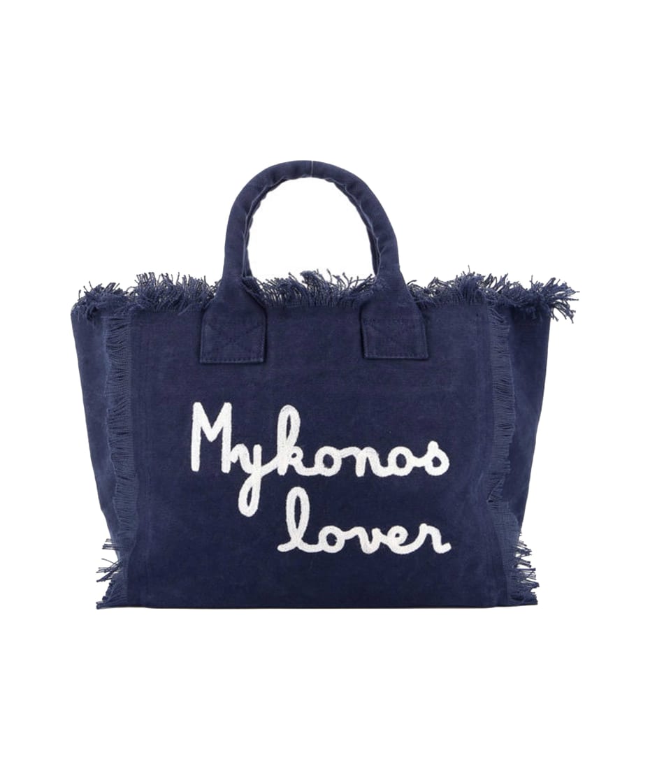 MC2 Saint Barth Mykonos Lover Embroidered Canvas Bag MC2 Saint Barth Mykonos Lover Embroidered Canvas Bag