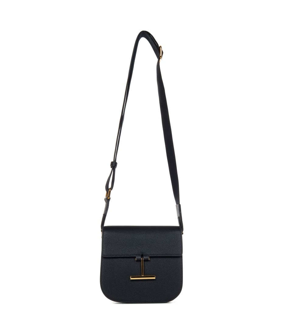 Tom Ford White Leather Tara Chain Shoulder Bag