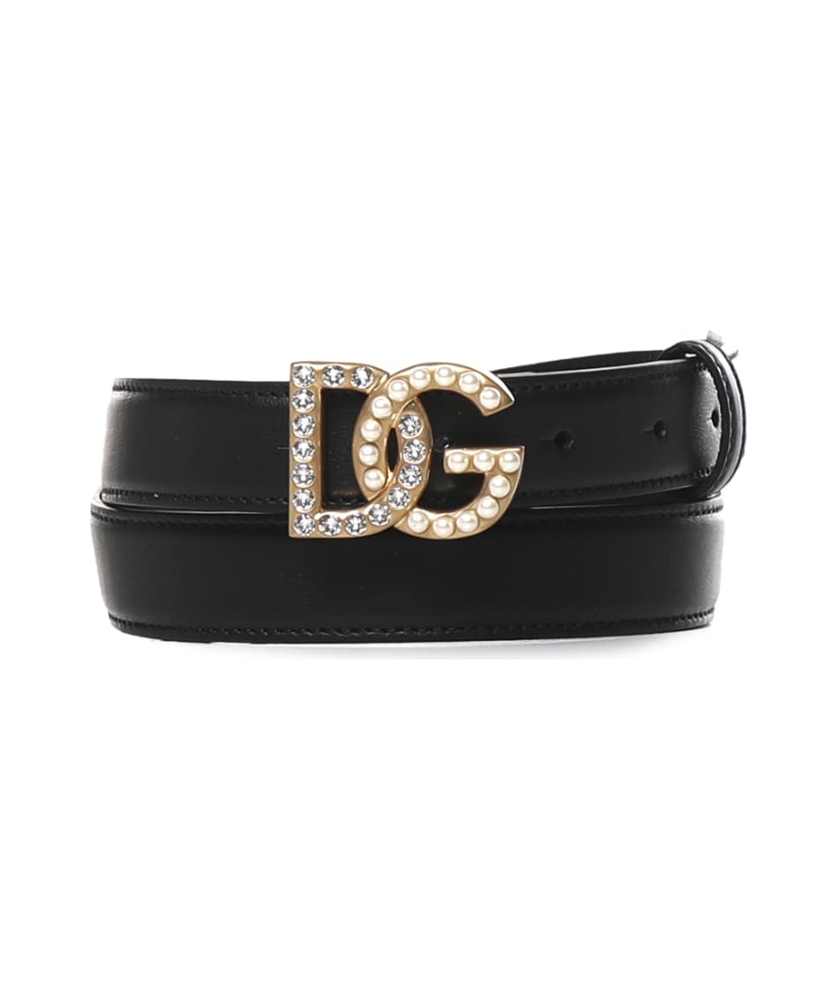 DOLCE & GABBANA DGロゴシャイニーベルト Dolce & Gabbana Logo Belt With Shiny Buckle | italist