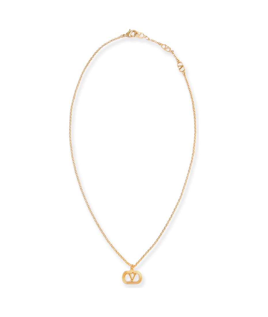 【関税＆送料込み】Valentino Garavani Ovalette Necklace Wit Valentino Garavani: White Ovalette Pearl Necklace | SSENSE