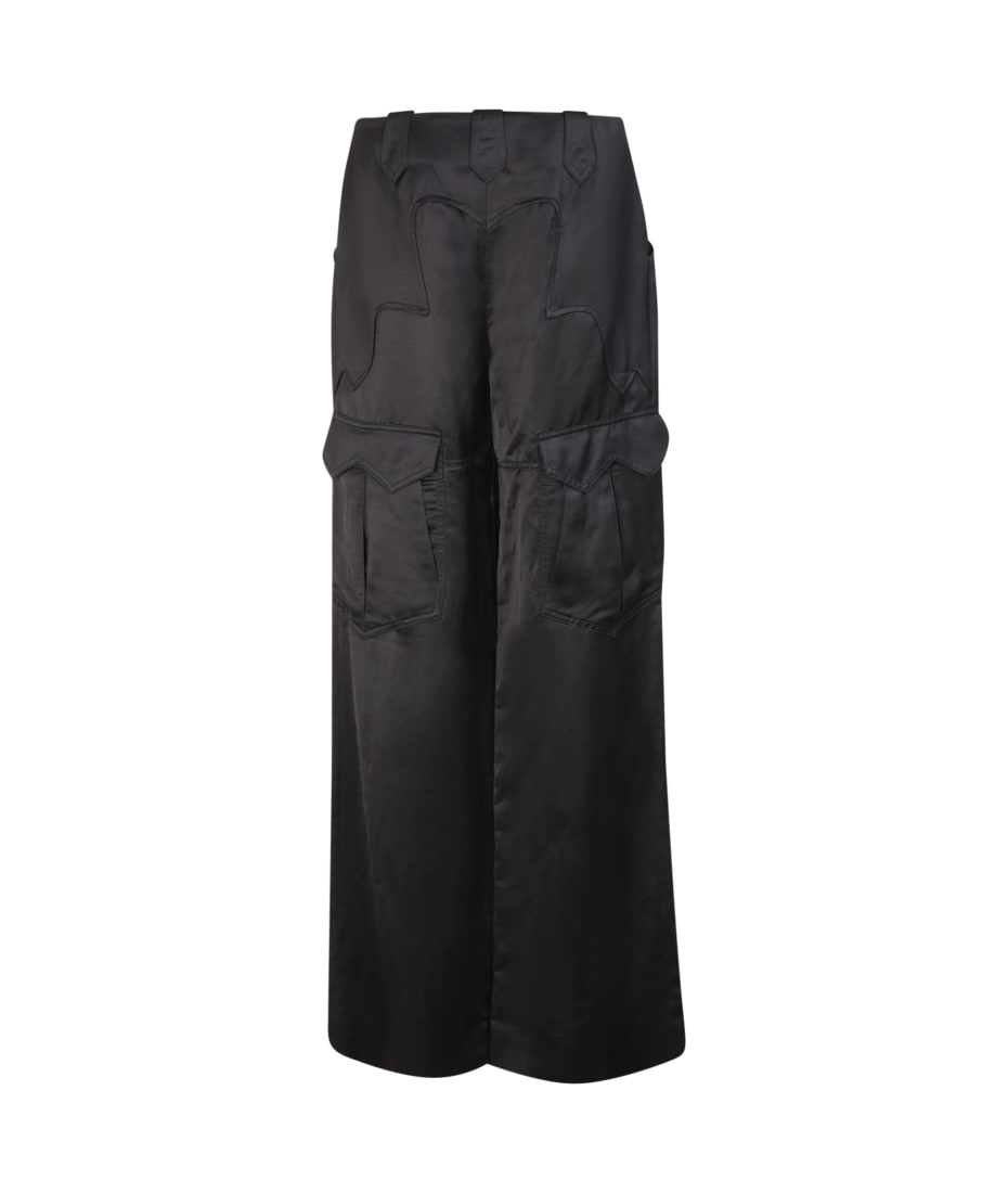 【関税＆送料込み】Tom Ford Satin Cargo High-rise satin cargo pants in green - Tom Ford | Mytheresa