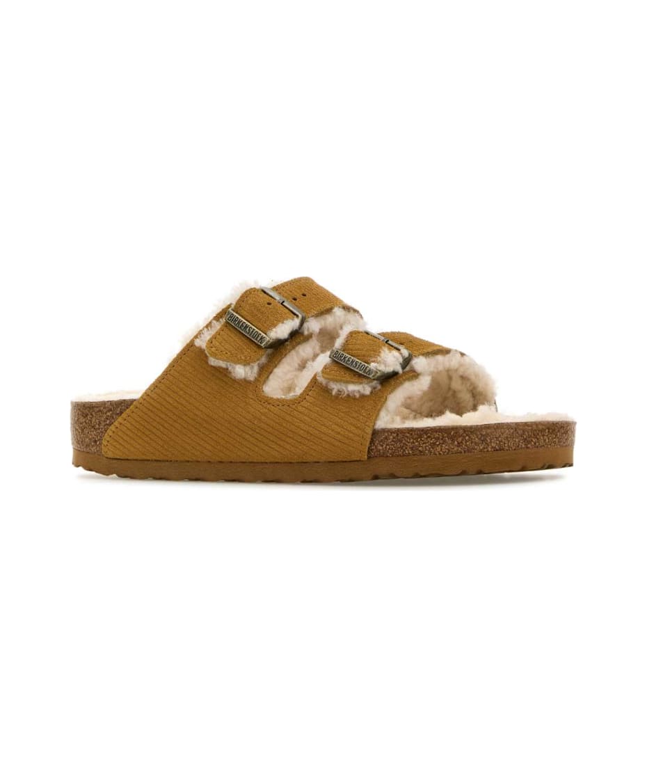 サンダル BIRKENSTOCK Mustard suede Arizona slippers Birkenstock Mustard Suede Arizona Slippers | italist, ALWAYS