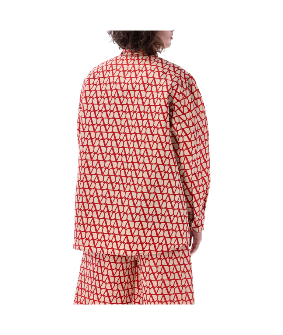 VALENTINO トワルイコノグラフ Vロゴ ジャージー トップス *RED VALENTINO トワルイコノグラフ Vロゴ ジャージー トップス *RED