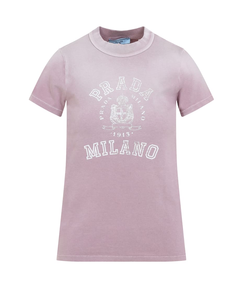 プラダ Prada Cotton T-shirt Prada Cotton T-Shirt | Saks Fifth Avenue