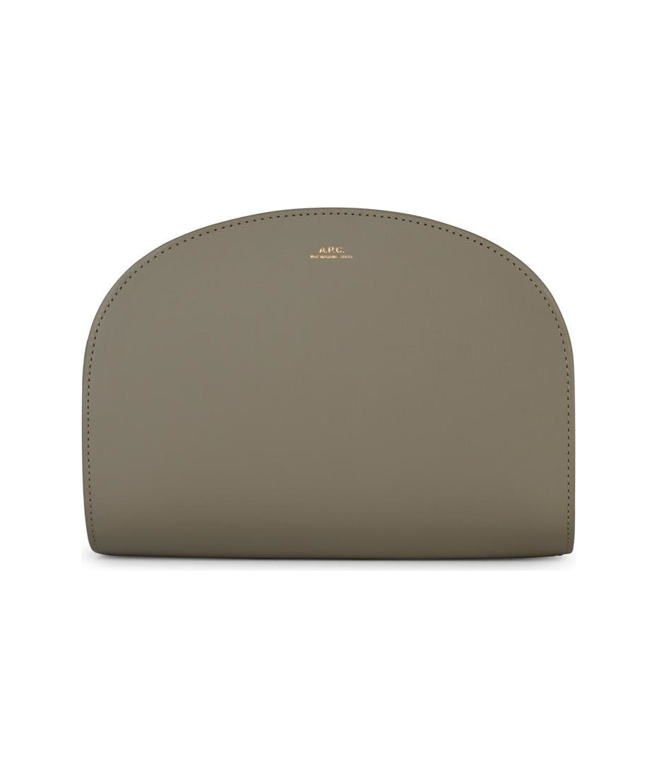 A.P.C. 'demi Lune' Green Leather Crossbody Bag | italist