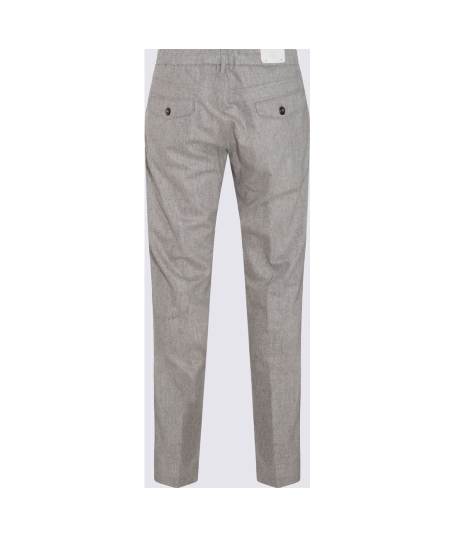 パンツ ELEVENTY GREY LINEN AND WOOL PANTS ELEVENTY | Grey Men's Casual Pants | YOOX