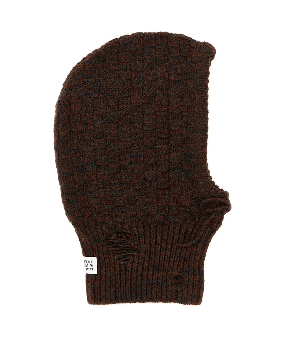 帽子・その他 Mm6 Maison Margiela Balaclava With Distressed Effect Distressed Balaclava in Pink – SVRN