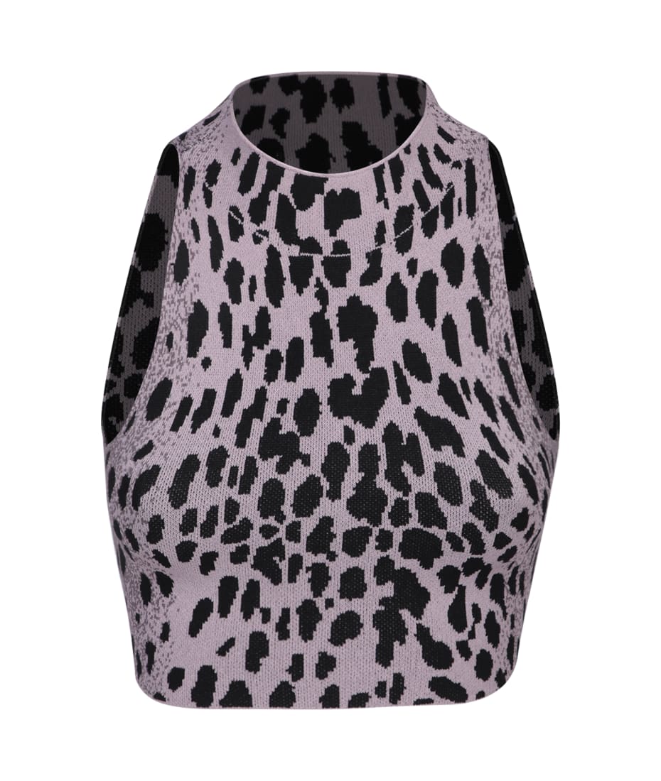 nike animal print crop top