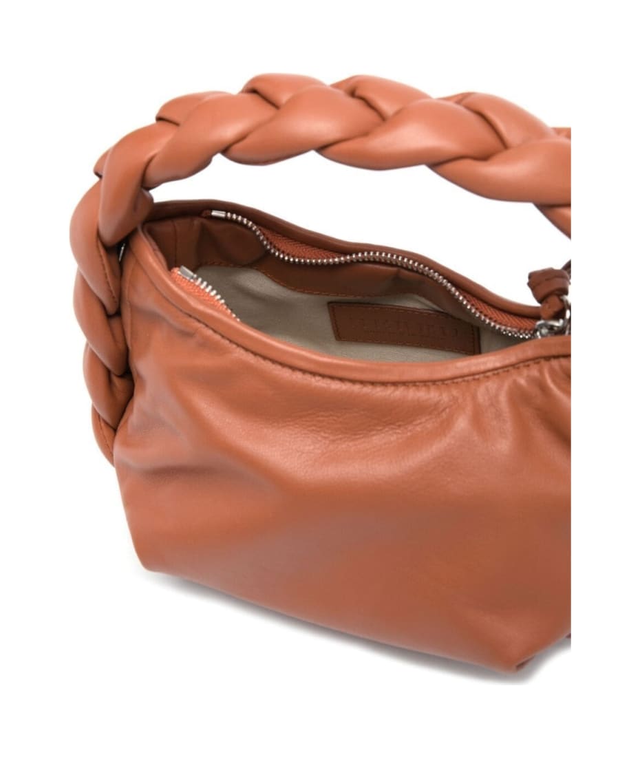 Hereu Espiga Mini Braided Handle Leather Tote Bag in Brown