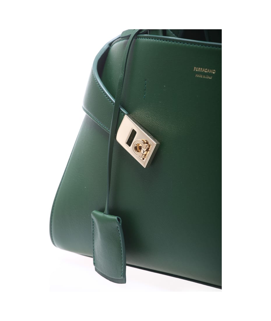 【送料&関税込】Salvatore Ferragamo Bags.. Green Salvatore Ferragamo Trifolio Shoulder Bag Green Calfskin | eBay