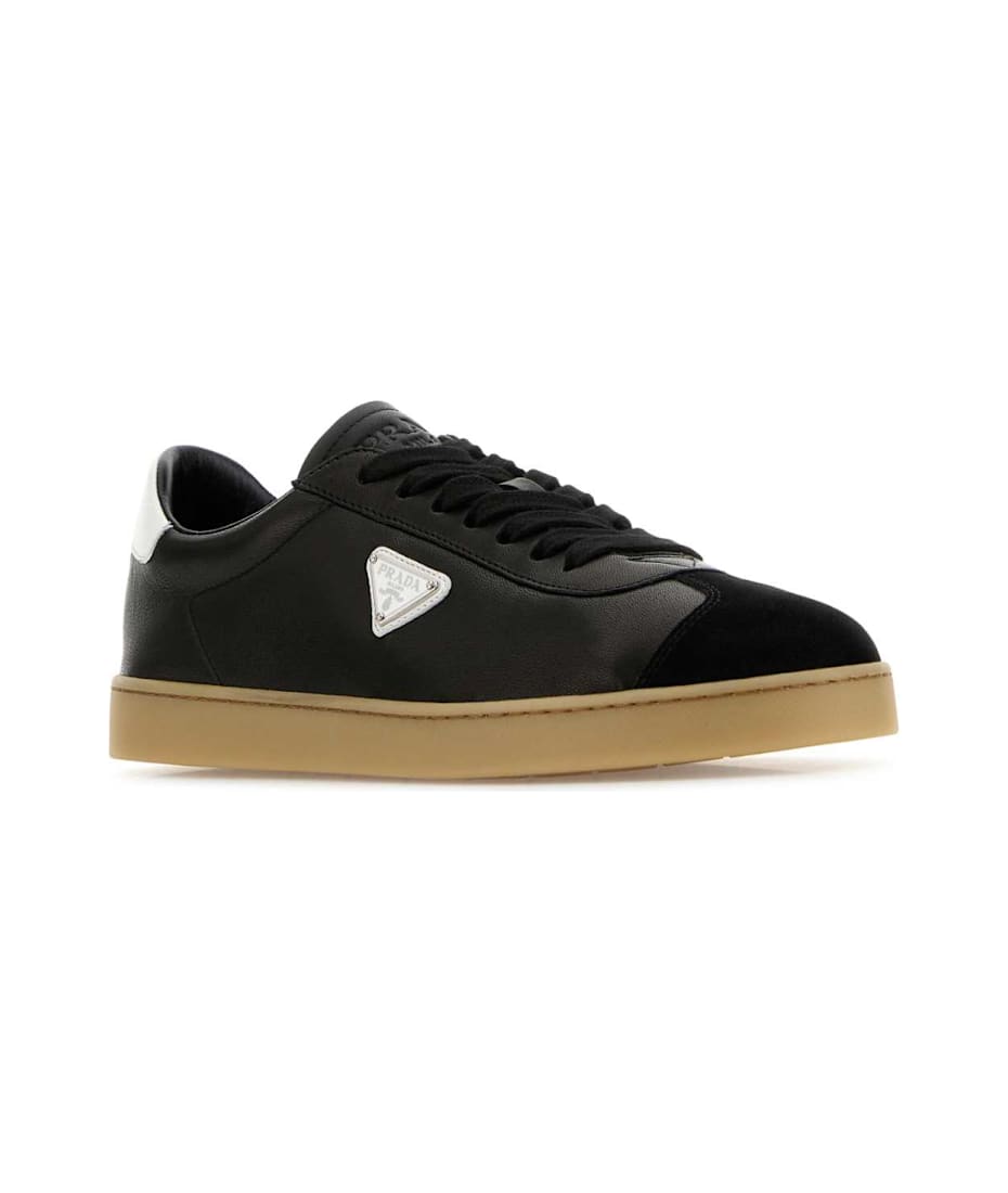 スニーカー PRADA SNEAKERS BLACK IN NAPPA Prada Black Nappa Leather Sneakers | italist