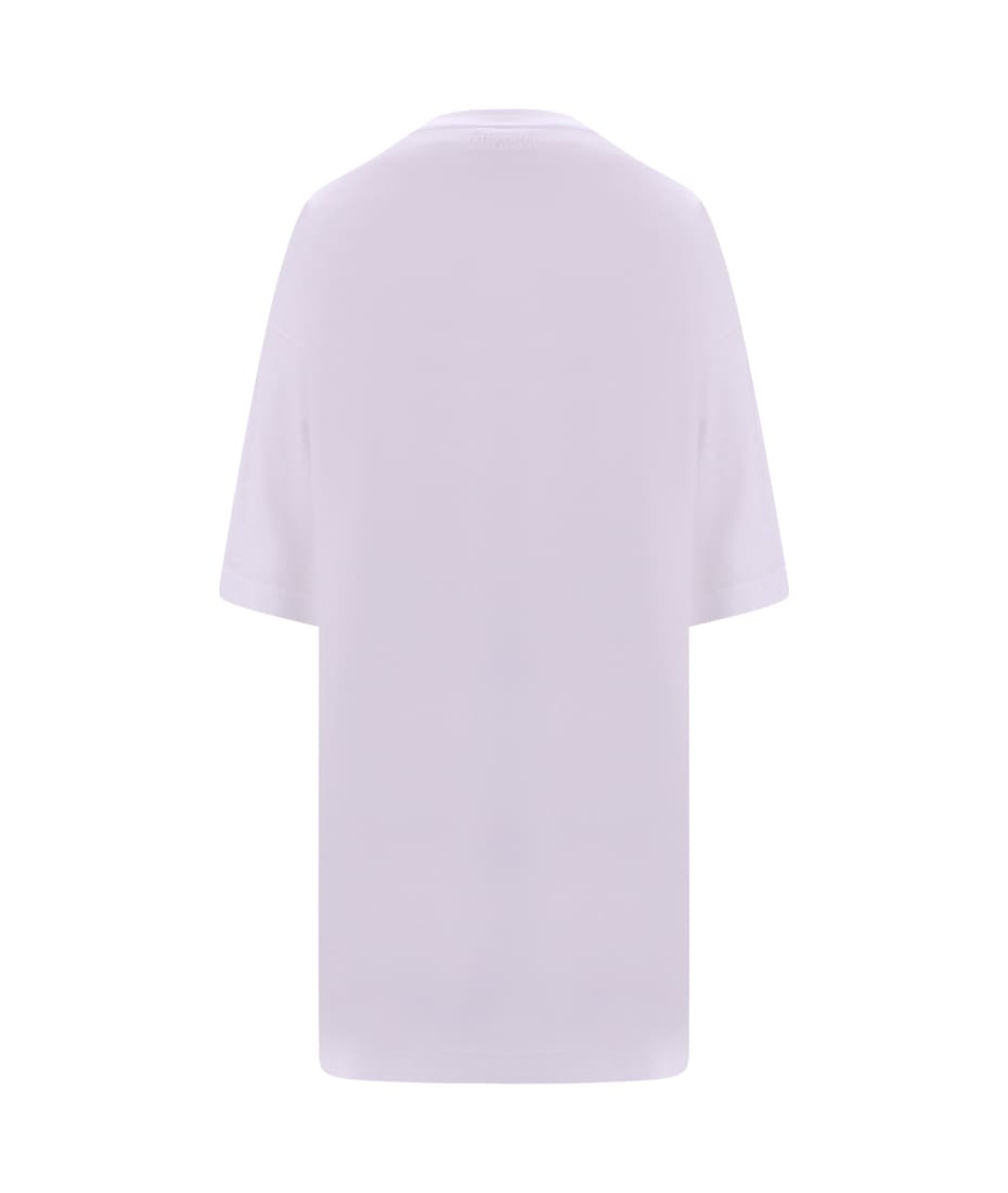 【関税込み】VETEMENTS ピンク Paris ラインストーン Tシャツ ラインストーンレースアップTシャツ ピンク 1434-1409 | D SHOP