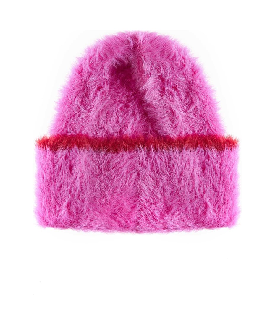 Jacquemus pink sold faux fur hat