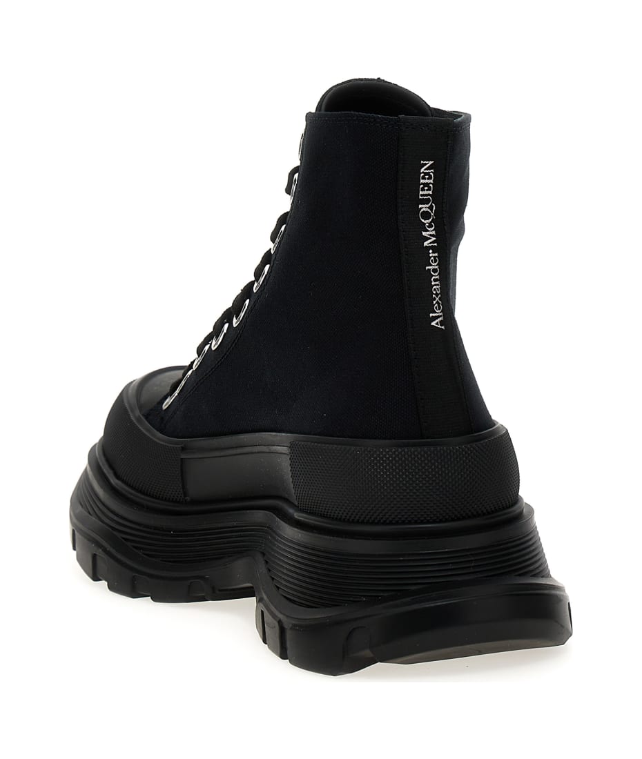 靴 ALEXANDER McQUEEN TREAD SLICK HIGH Boots Men's Tread Slick Boot in Black/White | Alexander McQueen EN-US
