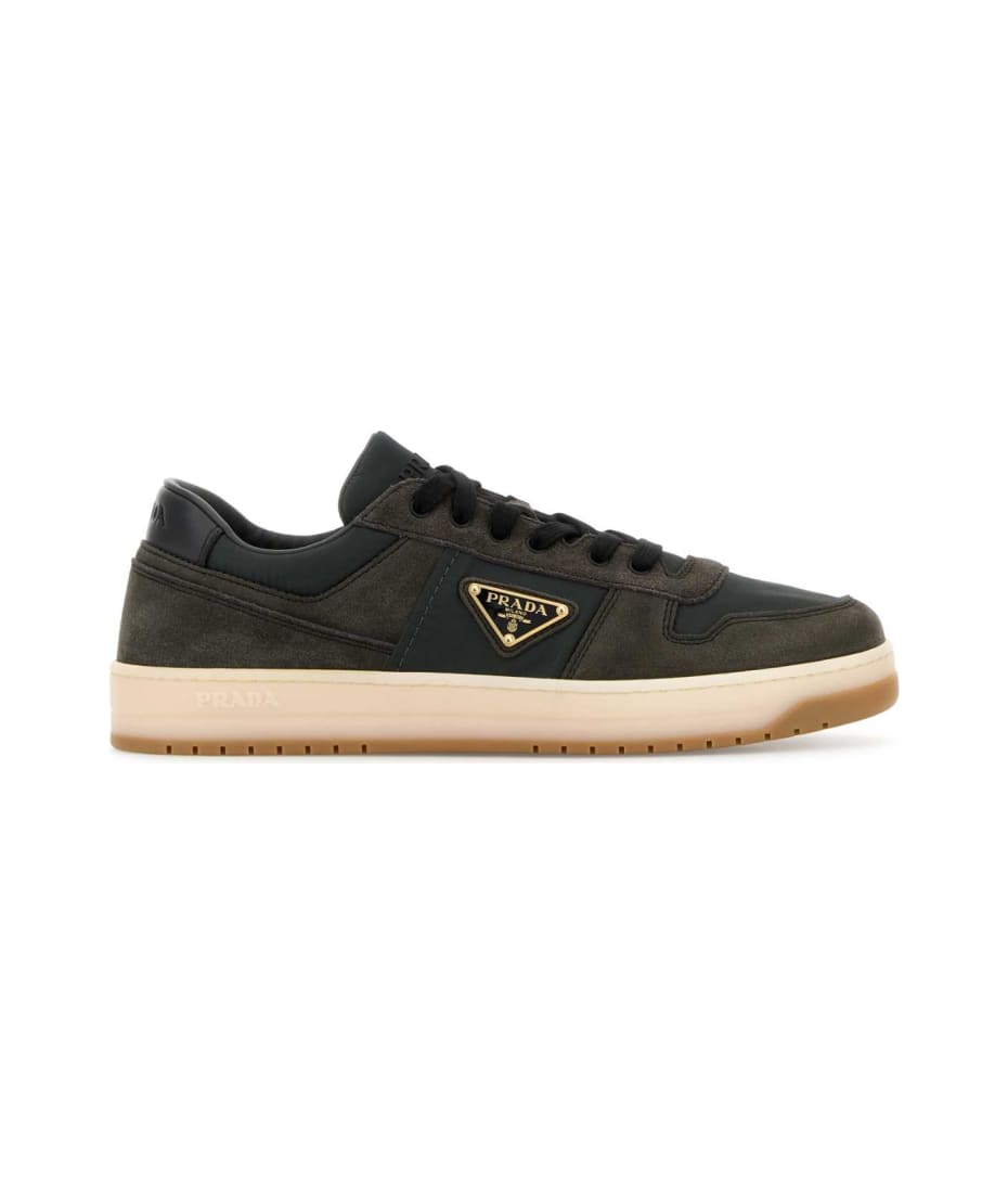 Prada Two tone Suede And Fabric Downtown Sneakers italist ALWAYS LIKE A SALE