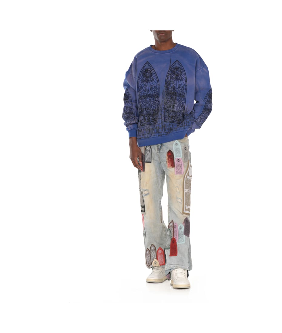 【Who Decides War】残りわずかBLUE CATHEDRAL スウェットシャツ Who Decides War Cathedral Sweatshirt | italist