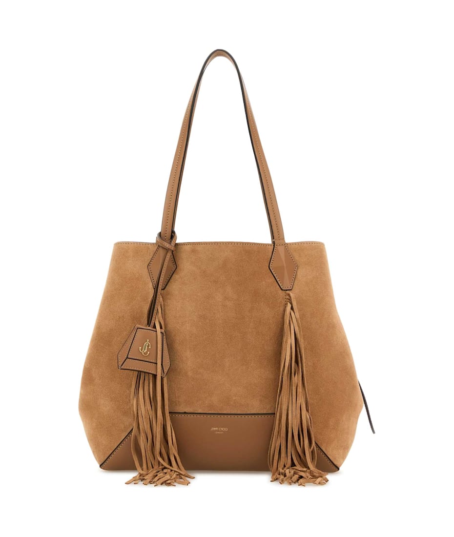 トートバッグ JIMMY CHOO Camel Suede Medium Diamond Shoulder Bag Jimmy Choo Camel Suede Medium Diamond Shoulder Bag – LOZURI®