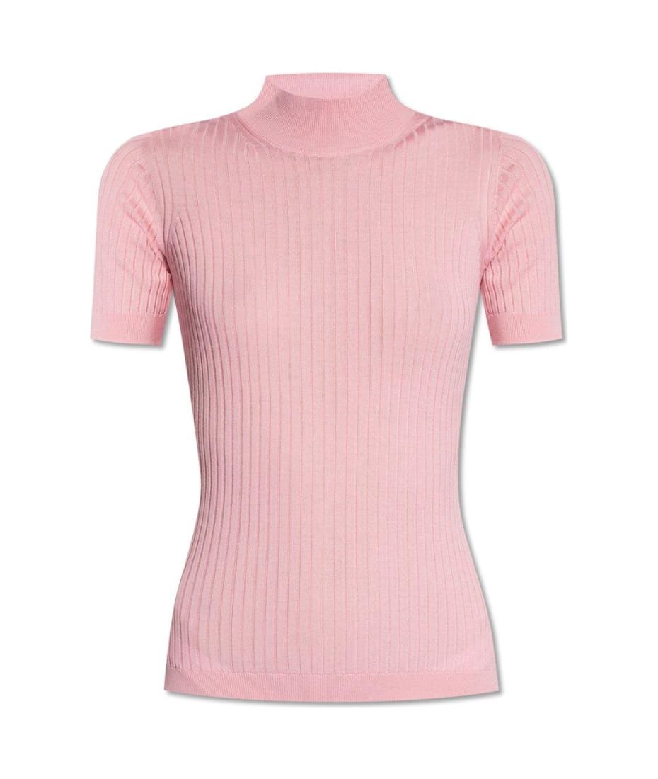Versace Mock Neck Knitted Top - Rosa