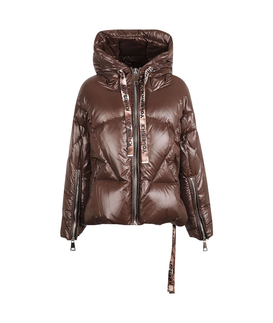 Khrisjoy High-Neck Quilted Down Gilet - Brown