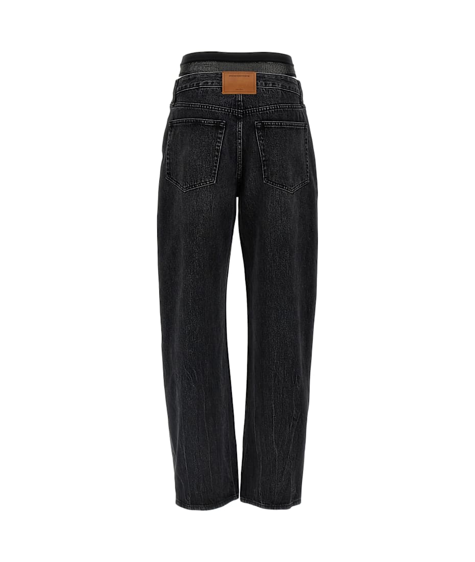 'slit Hem Prestyle Hotfix Mesh Undie' Jeans