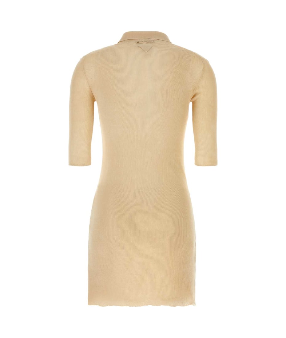 ワンピース PRADA FW24 Sand cotton polo dress (23A00SOOO15E4 F0036) Prada Sand Cotton Polo Dress | italist