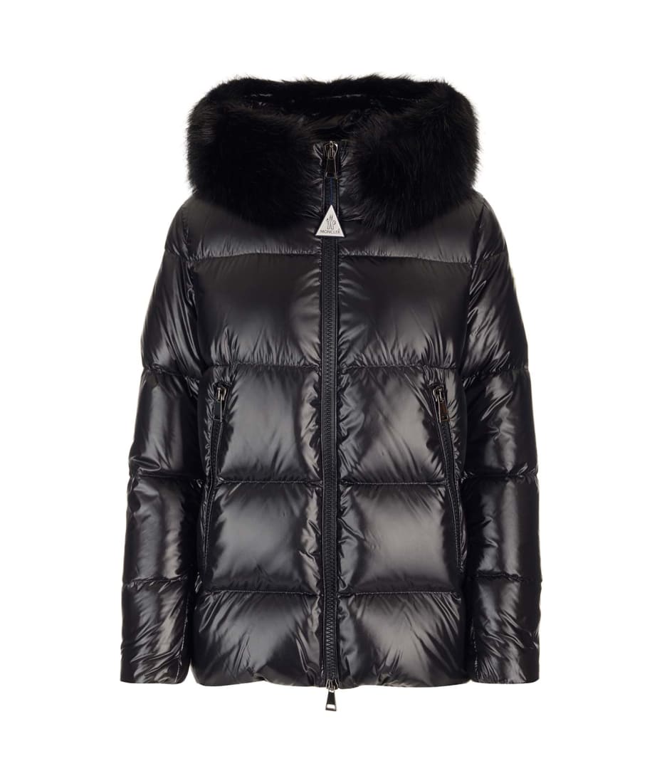 Moncler Black 'laiche' Down Jacket | italist Moncler Black 'laiche' Down Jacket | italist