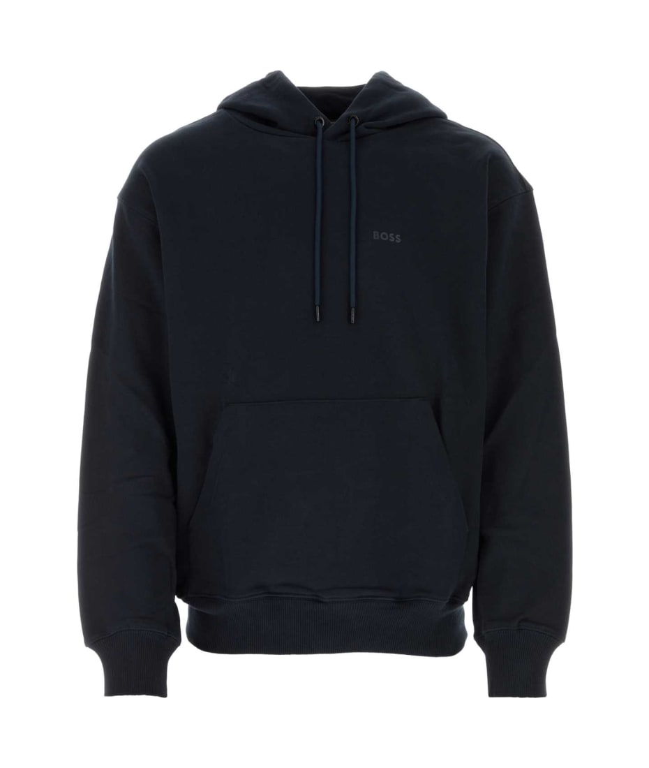 【関税&送料込】Boss Midnight Blue Cotton Sullivan Sweatshir Hugo Boss Midnight Blue Cotton Sullivan Sweatshirt | italist