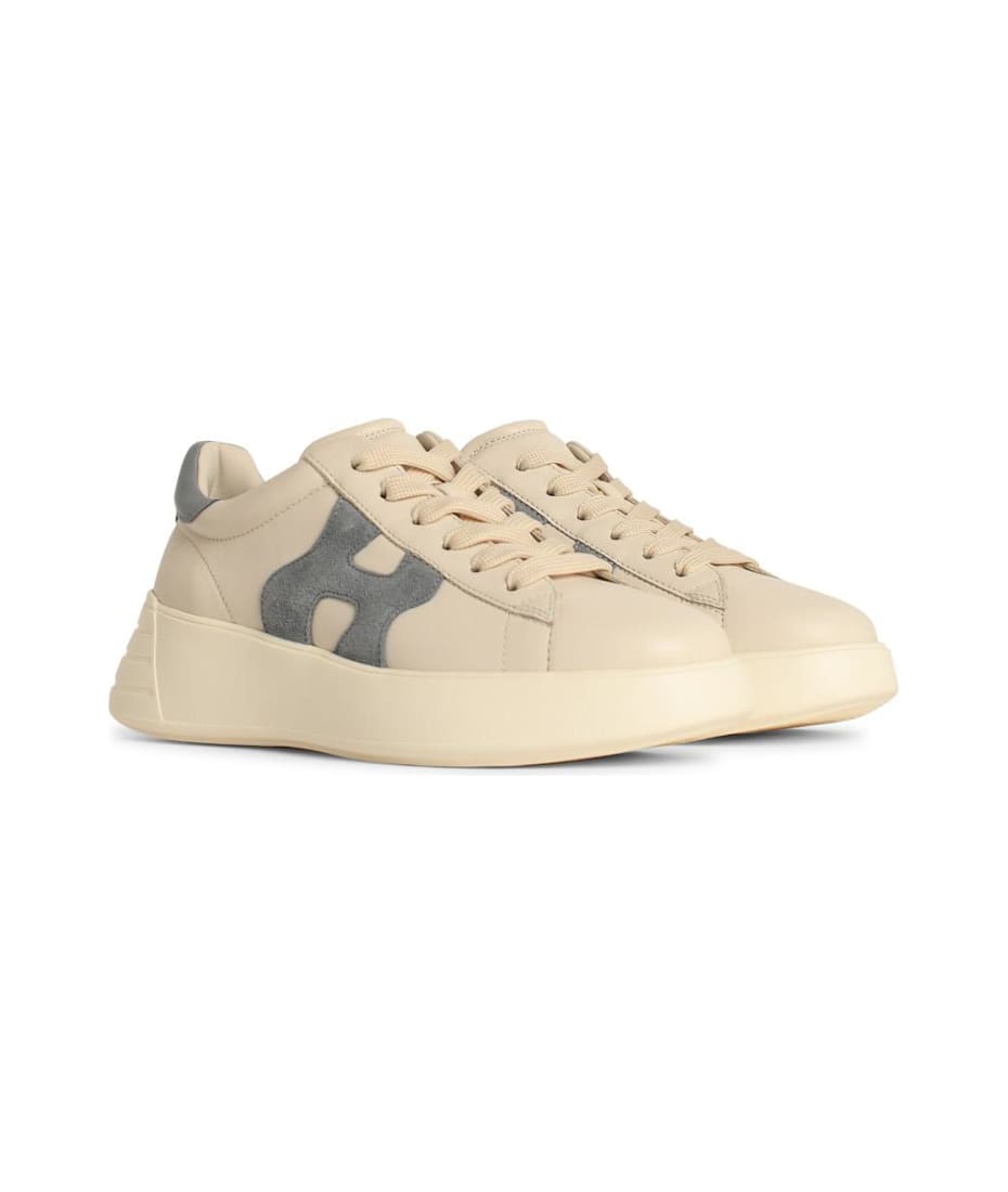 スニーカー Hogan 'Rebel H526' Beige Leather Sneakers Hogan Rebel H526 Leather Sneakers | italist