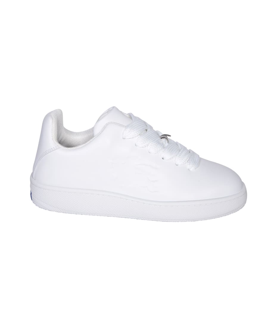 Burberry White Leather Box Sneakers | italist