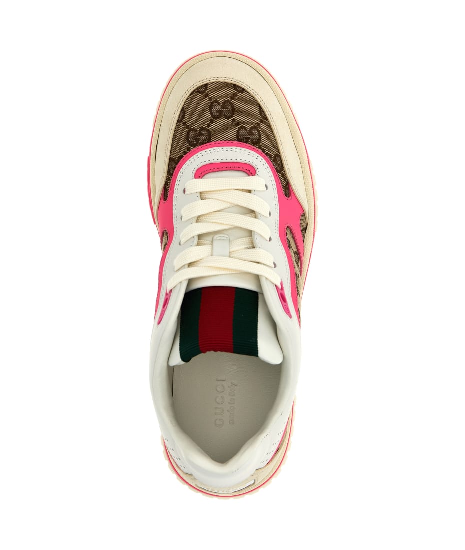 VIP価格！【GUCCI】RE-WEB レザースニーカー Gucci Re-Web Leather Sneakers | Saks Fifth Avenue