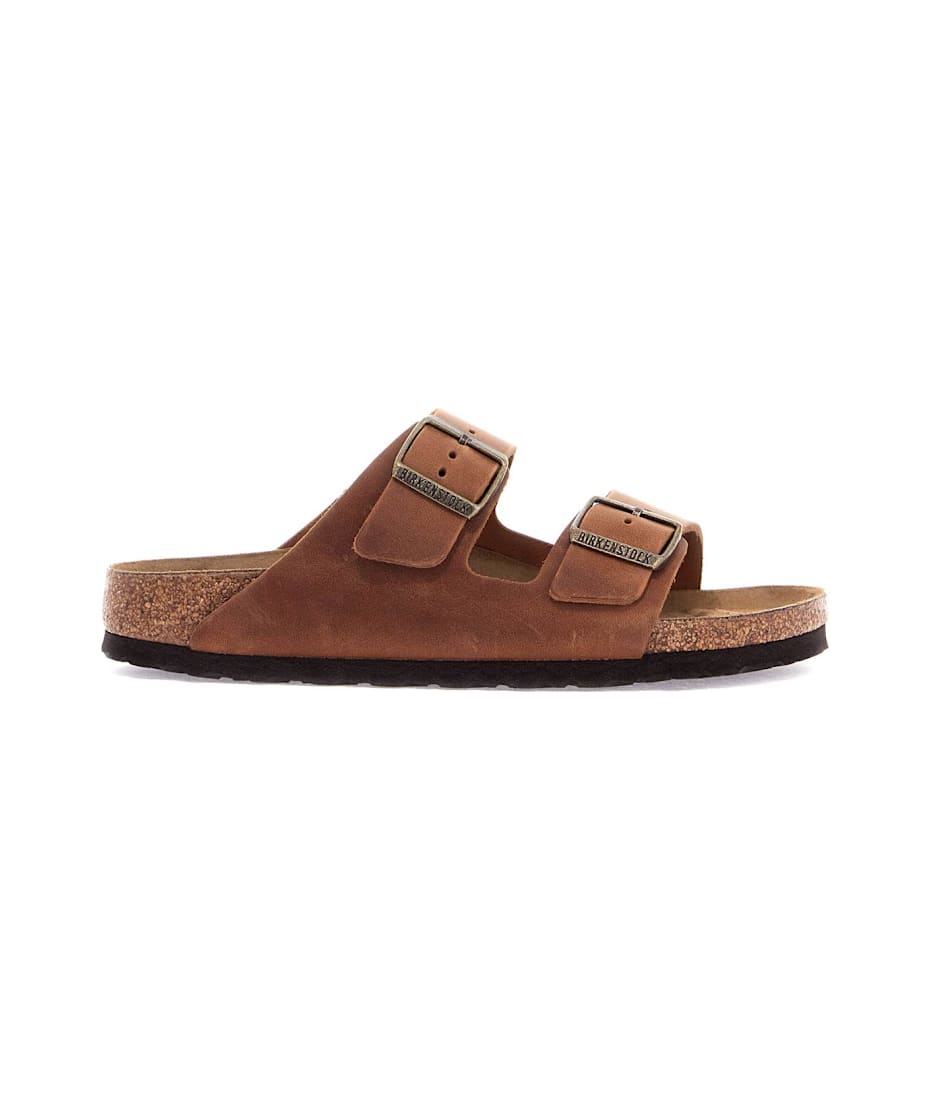 スリッポン BIRKENSTOCK BISCUIT LEATHER ARIZONA SLIPPERS Birkenstock Biscuit Leather Arizona Slippers | italist