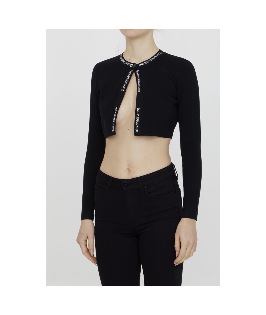 Alexander Wang Jacquard Logo Cardigan | italist