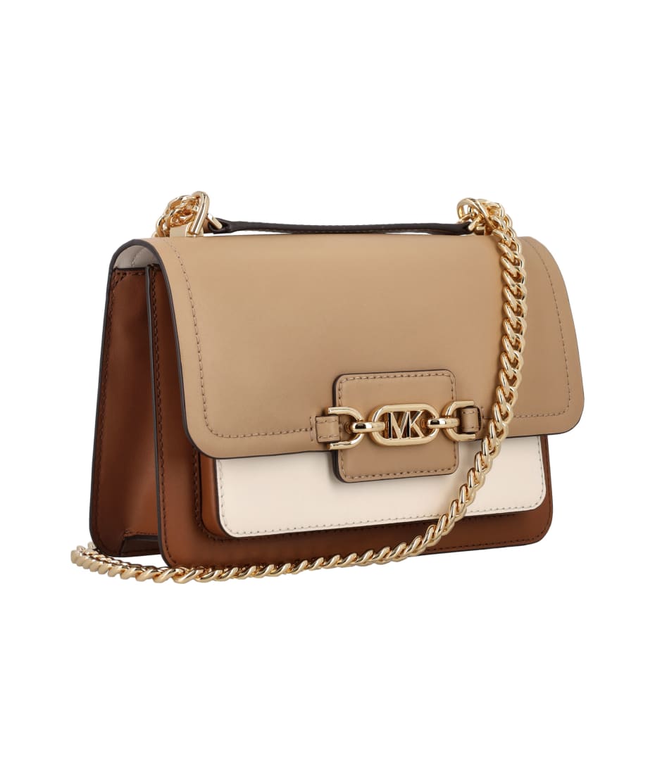MICHAEL Michael Kors 'heather' Shoulder Bag With Mk Logo In Smooth Leather  in Black