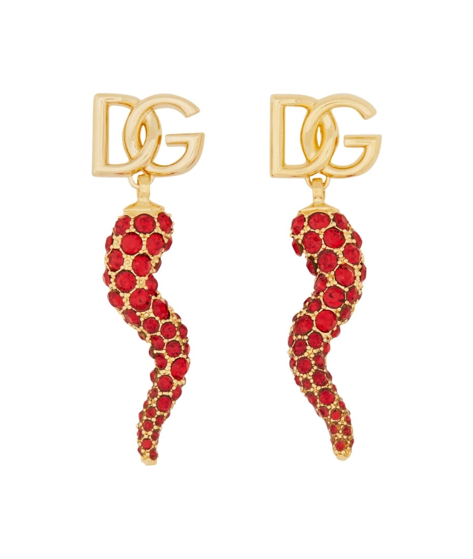【関税&送料込】Dolce & Gabbana Earring With Logo And Cornet Dolce & Gabbana Earring With Logo And Cornet | italist