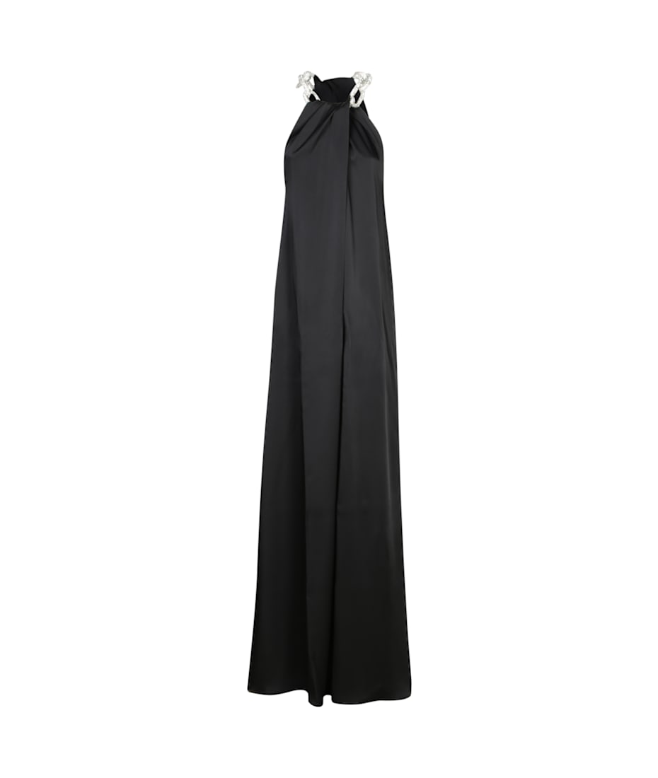 Stella McCartney Black Crystal Halter Long Dress | italist, ALWAYS LIKE A  SALE