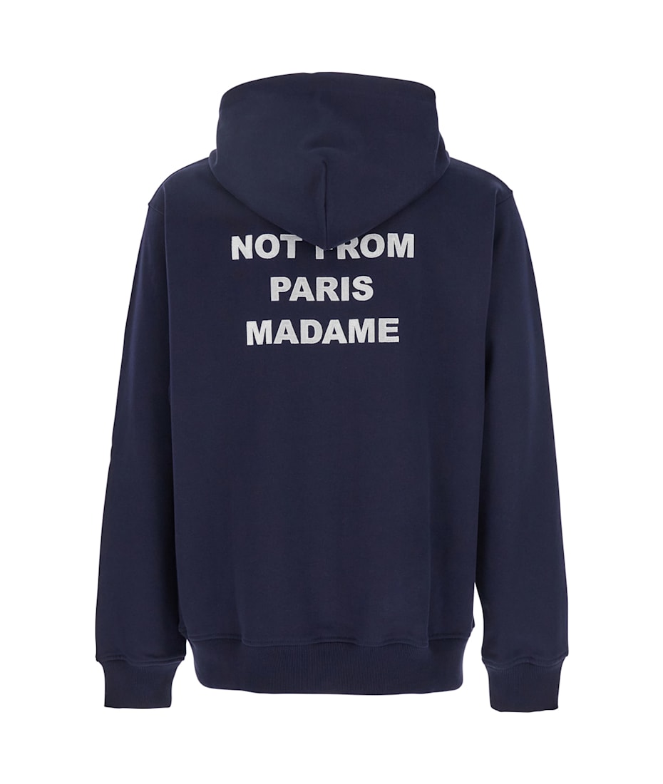 パーカー・フーディ DROLE DE MONSIEUR Blue Hoodie with Logo in Cotton Man Drôle de Monsieur Blue Hoodie With Logo In Cotton Man