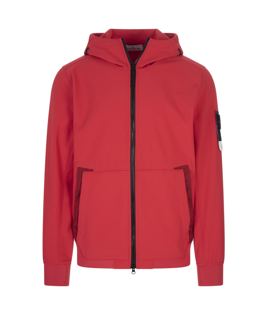 Stone Island Man Red Soft Technology Jacket