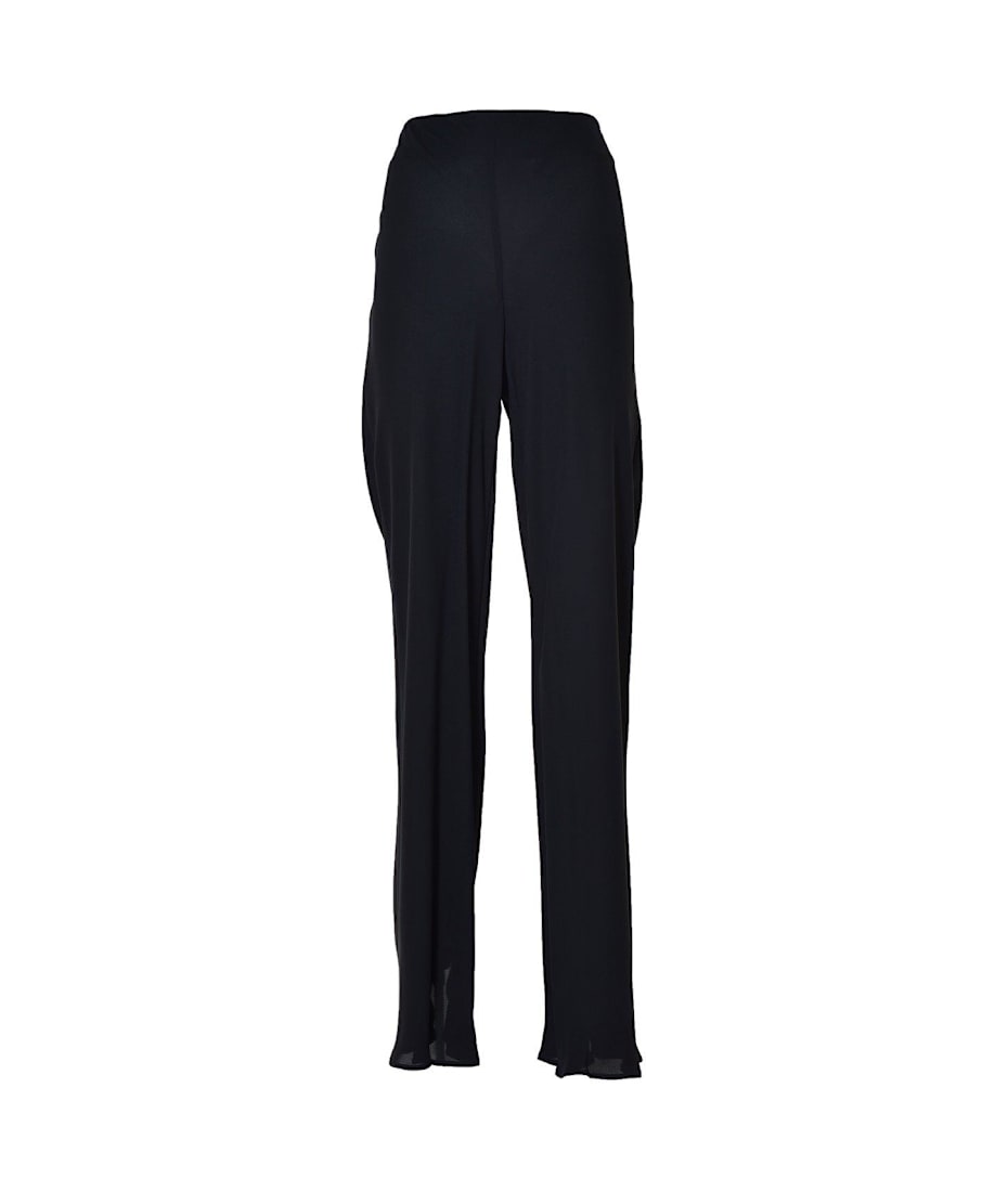 パンツ a Ferretti Wide-Leg Pants With Ribbed Inserts Wide pants with stitching | Alberta Ferretti