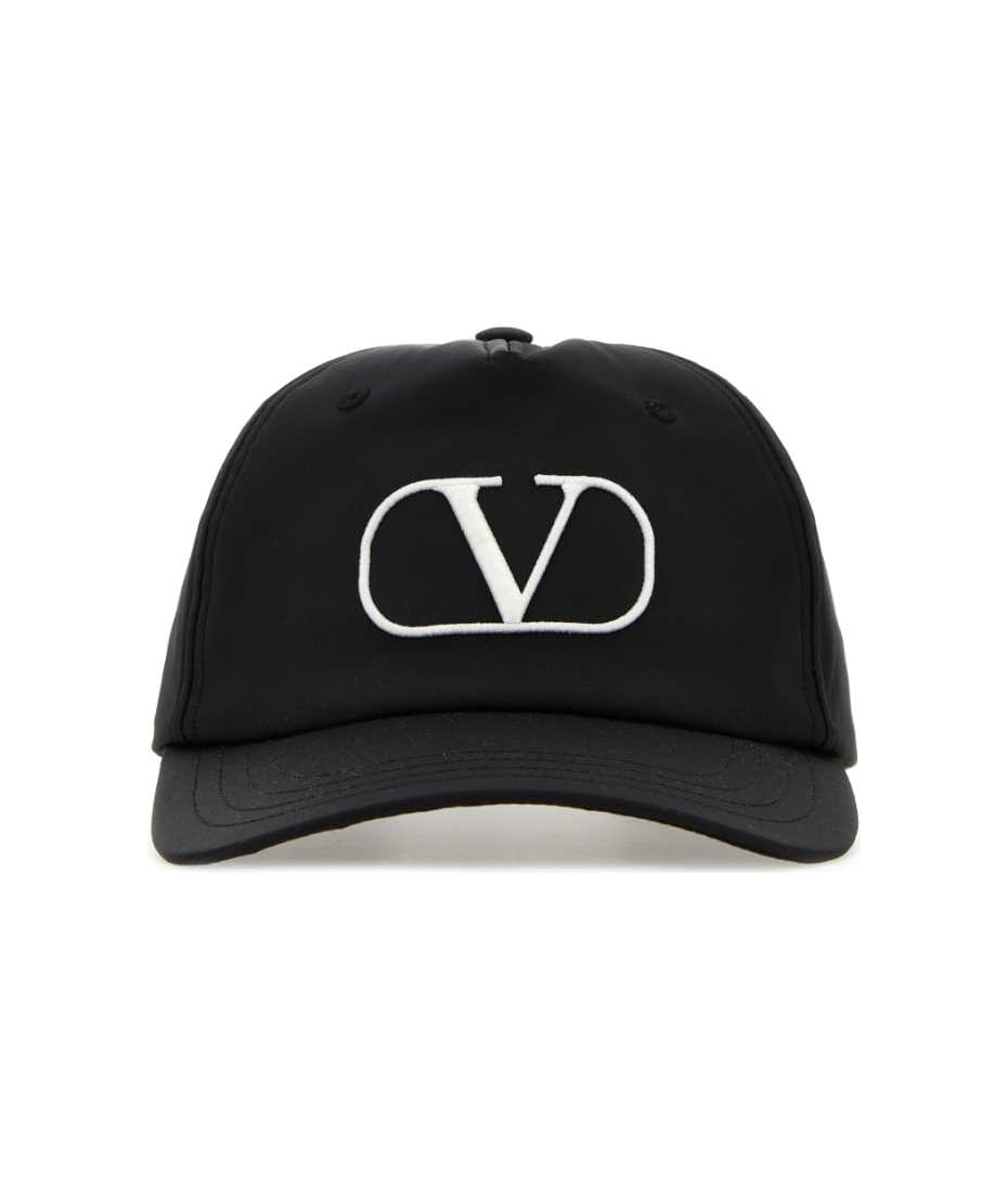 キャップ Valentino Garavani baseball cap Valentino Garavani Black Polyester Blend Baseball Cap