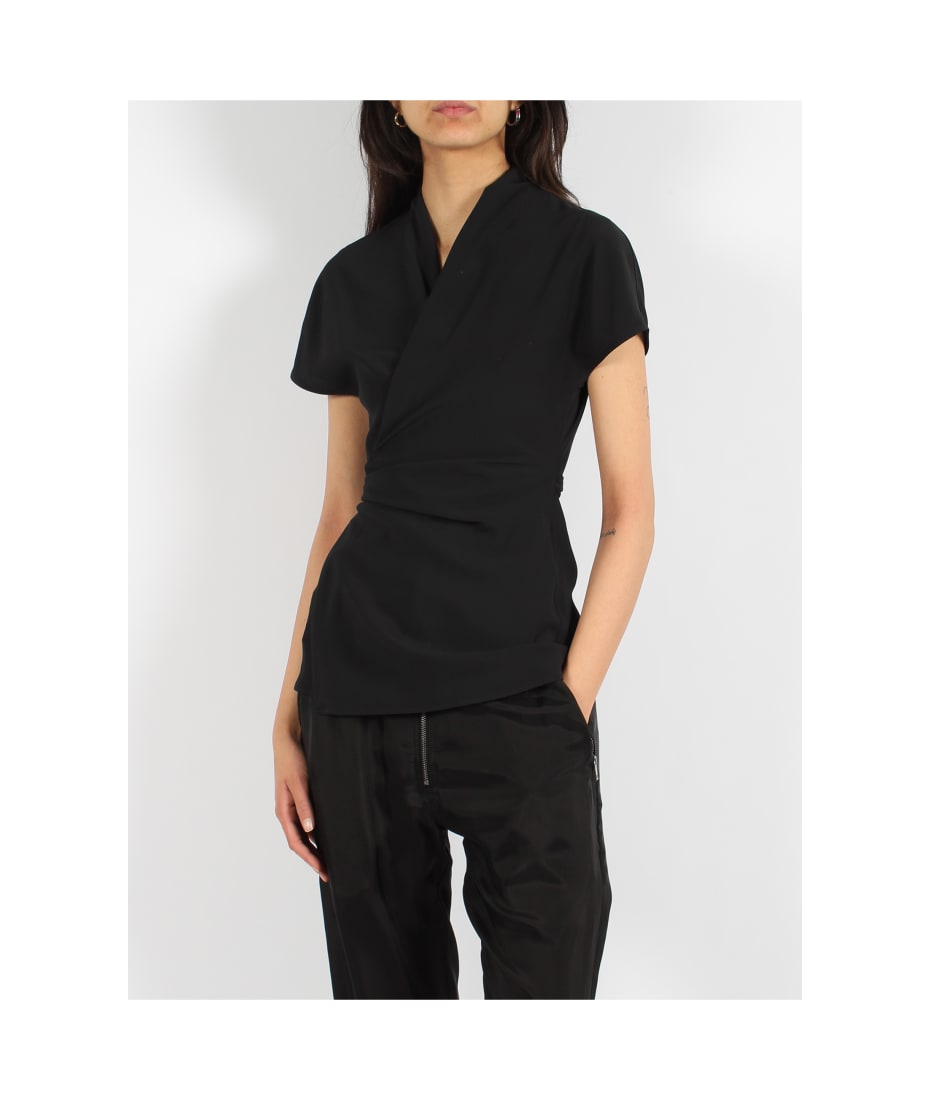 レディース*RICK OWENS* Laura コットンシャツトップ Rick Owens Laura Sl Top | italist