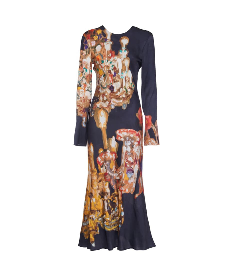 【送料&関税込】MSGM Rear Zip Printed Long-sleeved Dress MSGM Rear Zip Printed Long-sleeved Dress | italist