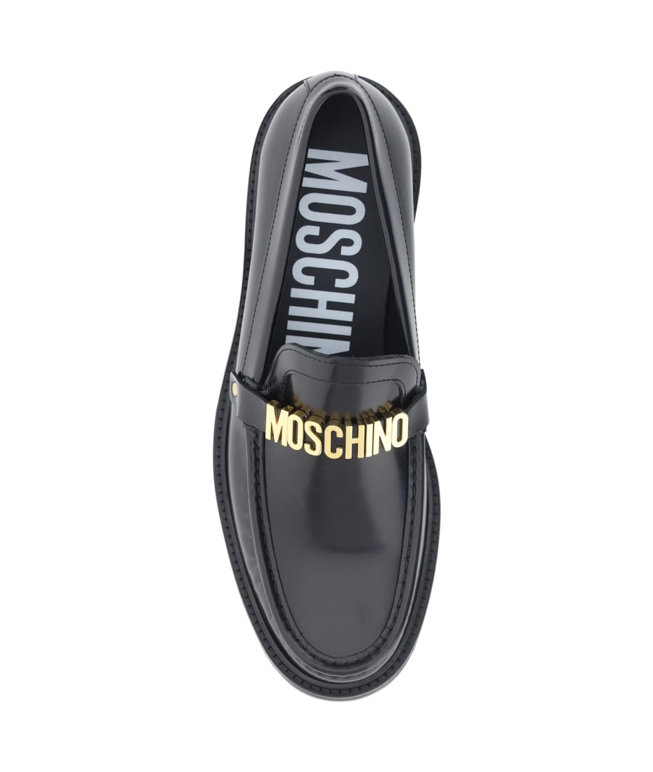 【関税込み】Moschino ブラック College ローファー Moschinoのブラック Desert College ローファーがセール中