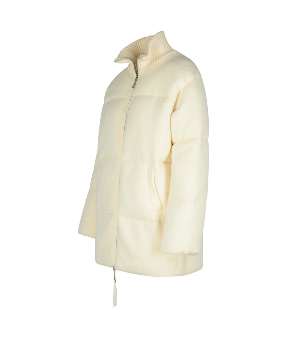 Parosh 'last' Cream Wool Blend Down Jacket italist, ALWAYS LIKE