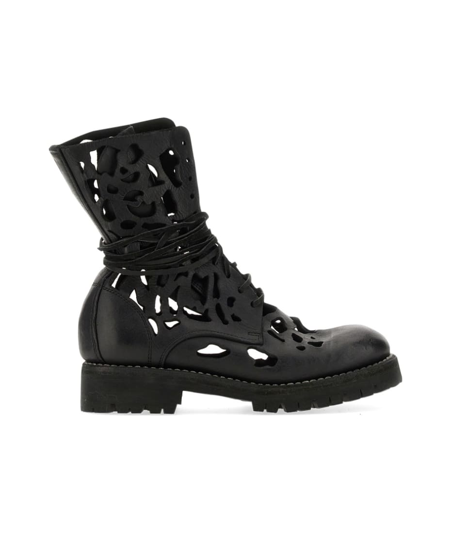 ショートブーツ・ブーティ GUIDI FW21 ANKLE BOOT WITH CUT OUT DETAILS (791_VLSBLKT) Guidi Ankle Boot With Cut Out Details | italist