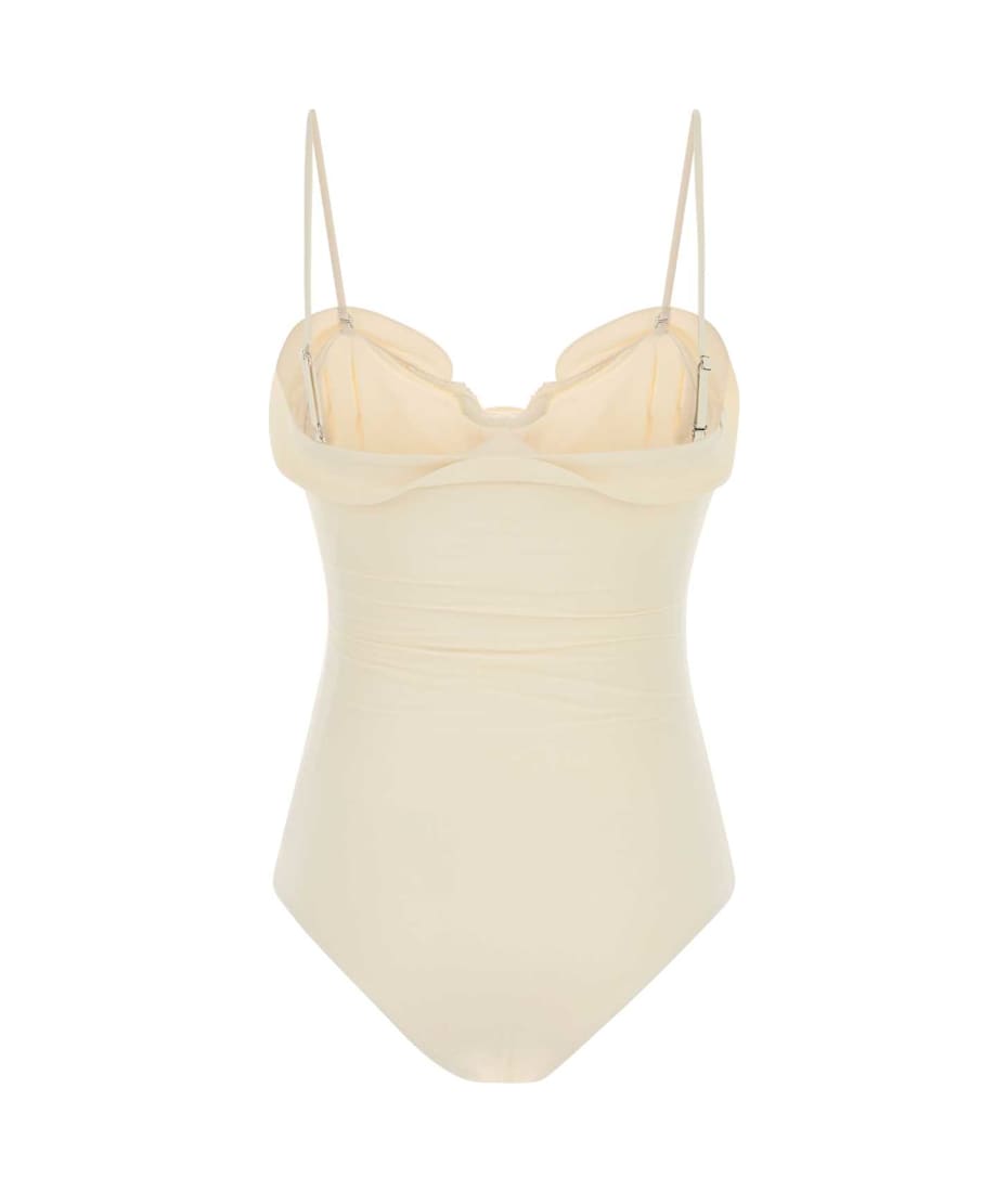 Magda Butrym Cream Stretch Nylon Swimsuit | italist, ALWAYS