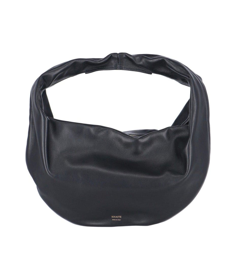 The Medium Olivia Hobo in Black Leather