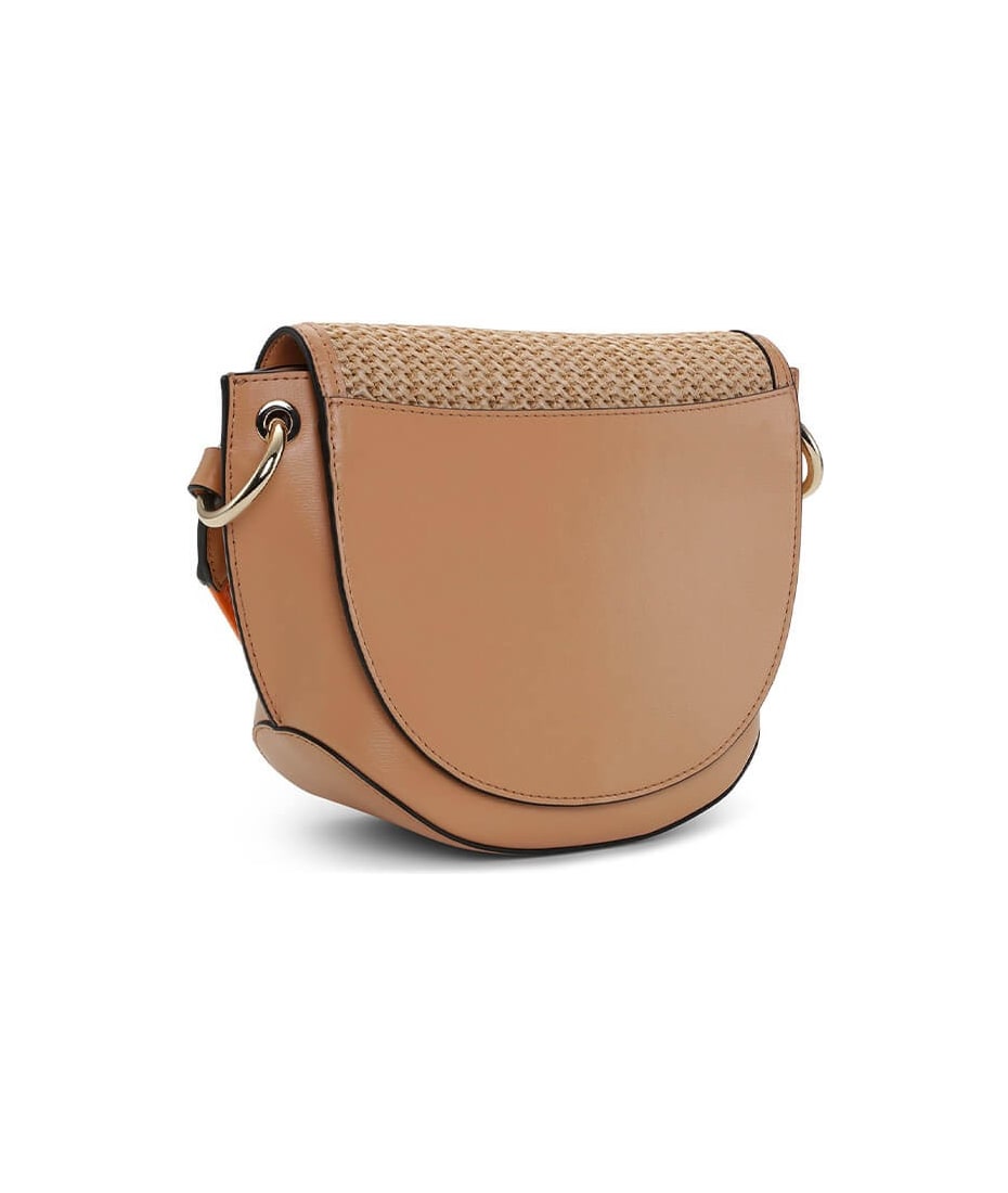 ★Ganni★ Banner Saddle Crossbody Bag Beige A4736135 GANNI】A4736135 BANNER SADDLE CROSSBODY BAG Banner Saddle
